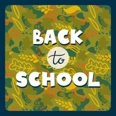 Fototapeta premium Back to school phrase
