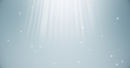 Abstract white particles and light beams - glowing background illustration.