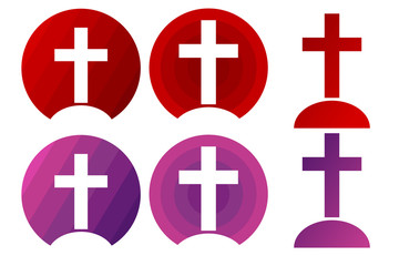 Obraz premium Set of circle grave icons. Template for background, banner, poster. Vector EPS10 illustration.