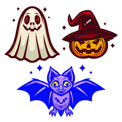 Halloween Mascot Vector Set