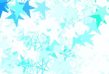 Light Green vector texture with beautiful stars.