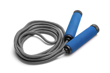 Jumping rope on white background