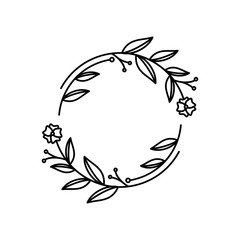 Obraz premium Flower line logo art icon vektor. beautiful nature.
