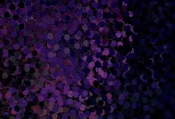 Dark Purple, Pink vector template with circles.