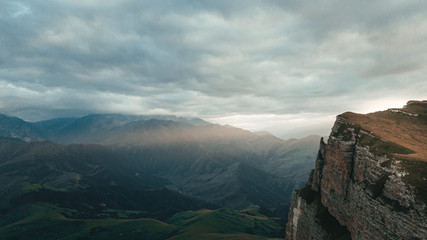 mountain landscape with clouds