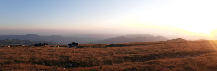 sunrise in the mountains