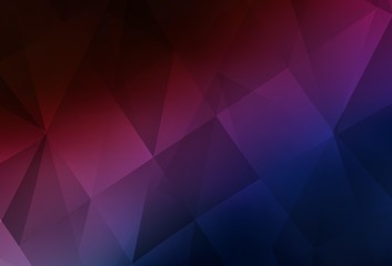 Obraz premium Dark Blue, Red vector polygon abstract backdrop.