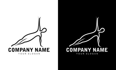 Ilustration vector graphic of Yoga Person Logo Design Template