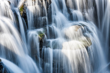 Fototapeta na wymiar Close-up waterfall, Shifen Waterfall in New Taipei, Taiwan.