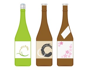 日本酒の瓶のイラスト