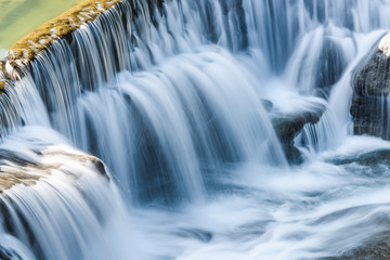 Close-up waterfall, natural background
