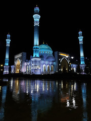 mosque at night