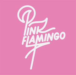 PInk Flamingo Vector Illustration 