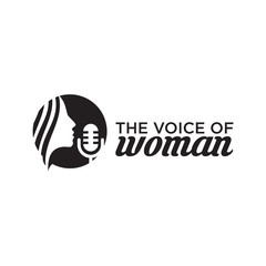 Woman voice or singer logo design template