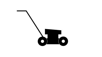 Isolated mower on a white background