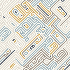 Abstract organic background, natural maze labyrinth, reaction diffusion pattern, organic shapes seamless vector pattern