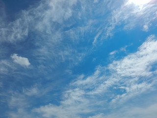 Blue sky with clouds with place for your text