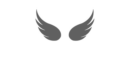 Simple Wing Silhouette for Heraldry, Tattoo, Logo or Other Symbols