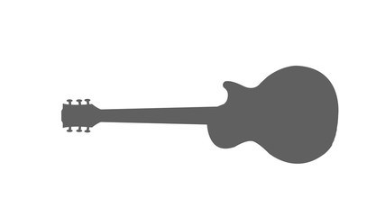 Guitar icon, Acoustic musical instrument sign Isolated on white background