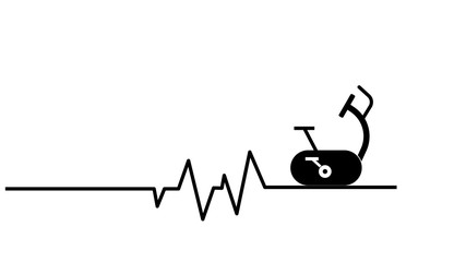  isolated bicycle icon. Bike silhouette symbol