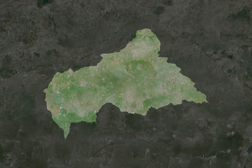 Central African Republic. Neighbourhood desaturated. Satellite