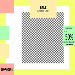 Trendy modern Social Media Sale Banner Promotion template with minimalist concept. To Promote your market, store, Product, Fashion, activity and many more.