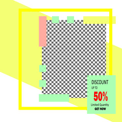 Trendy modern Social Media Sale Banner Promotion template with minimalist concept. To Promote your market, store, Product, Fashion, activity and many more.