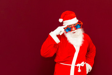 Sales, marketing,selling time! Santa is gesturing with hands like he is holding something