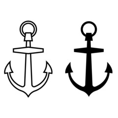 Anchor vector icon set. pier illustration sign collection. 