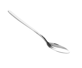 New clean shiny spoon isolated on white