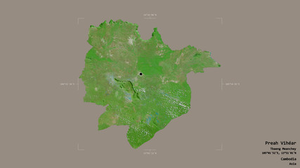 Preah Vihéar - Cambodia. Bounding box. Satellite