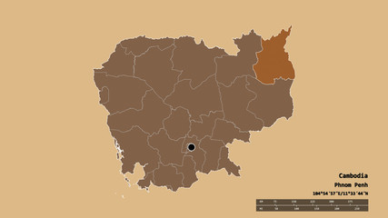 Location of Rôtânôkiri, province of Cambodia,. Pattern
