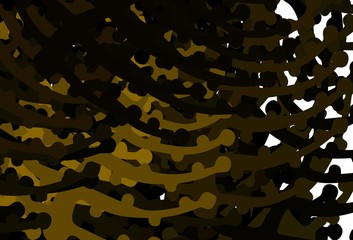 Dark Yellow vector pattern with random forms.