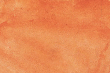 Abstract orange watercolor painting textured paper