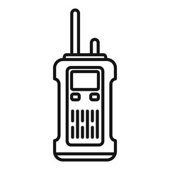 Survival walkie talkie icon. Outline survival walkie talkie vector icon for web design isolated on white background