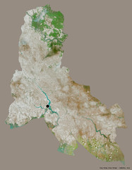 Svay Rieng, province of Cambodia, on solid. Satellite