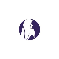 Muslimah hijab Logo template vector