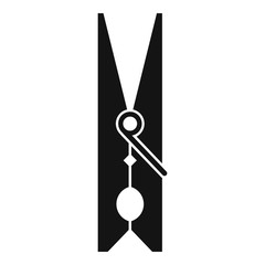 Wood clothes pin icon. Simple illustration of wood clothes pin vector icon for web design isolated on white background