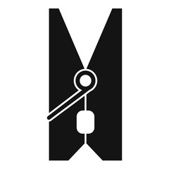 Rope clothes pin icon. Simple illustration of rope clothes pin vector icon for web design isolated on white background