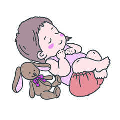 気持ちよさそうに眠る赤ちゃん