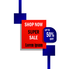 Trendy Modern Social media Sale tag banner promotion for your business to promotion your product market shop.