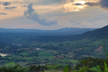 landscape of the mountains