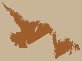 Newfoundland and Labrador, province of Canada, on solid. Pattern