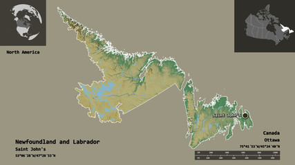 Newfoundland and Labrador, province of Canada,. Previews. Relief