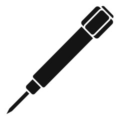 Steel screwdriver watch repair icon. Simple illustration of steel screwdriver watch repair vector icon for web design isolated on white background