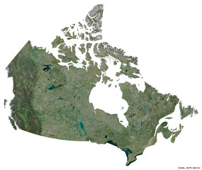 Canada on white. Satellite