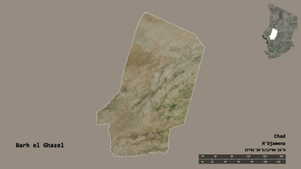 Barh el Ghazel, region of Chad, zoomed. Satellite