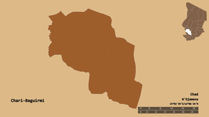 Chari-Baguirmi, region of Chad, zoomed. Pattern