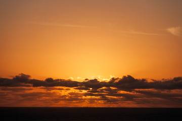 Beautiful sunrise over the sea in Australia