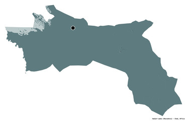 Fototapeta premium Hadjer-Lamis, region of Chad, on white. Administrative